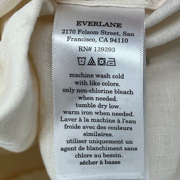 Everlane The Linen Double Breasted Blazer 8 Bone White Flax Relaxed Ethical NEW - Picture 14 of 16